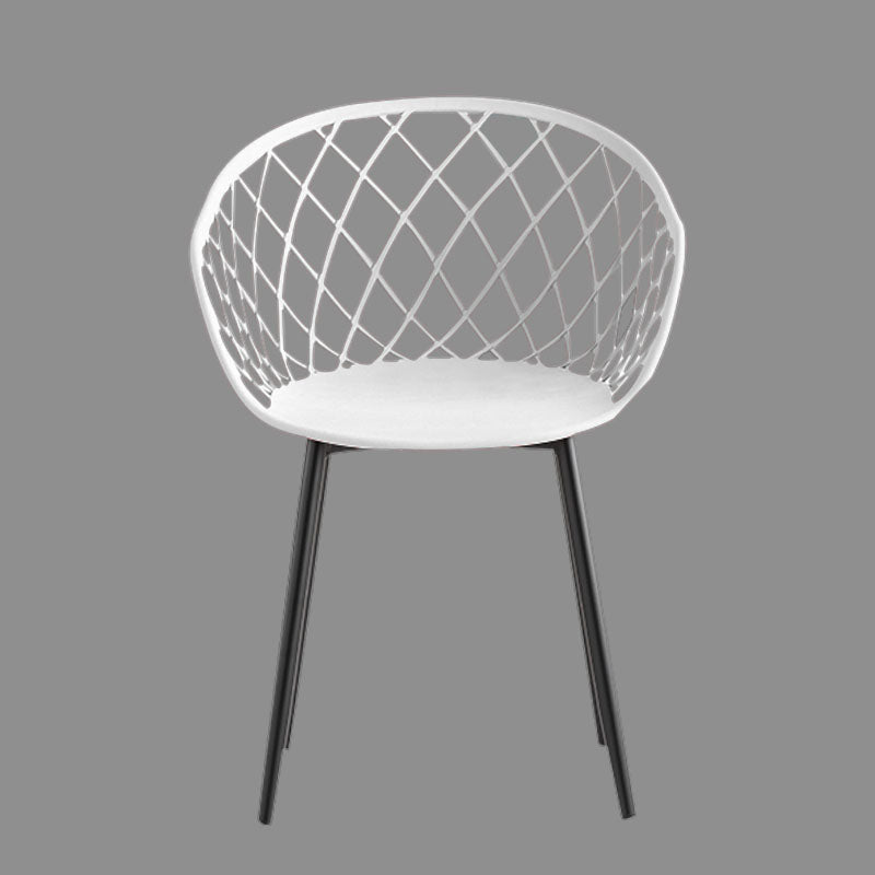Modern Simple Arm Chair Plastic Dining Arm Chair for Living Room