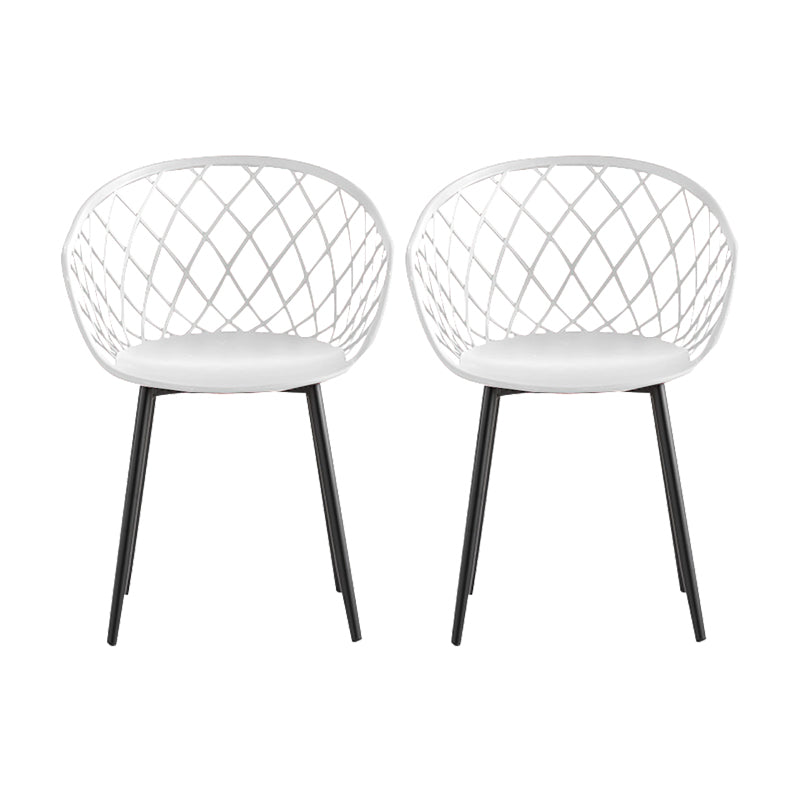 Modern Simple Arm Chair Plastic Dining Arm Chair for Living Room