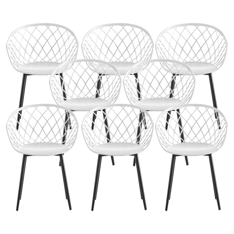 Modern Simple Arm Chair Plastic Dining Arm Chair for Living Room