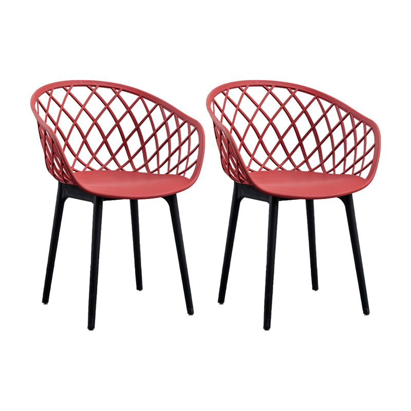 Modern Simple Arm Chair Plastic Dining Arm Chair for Living Room