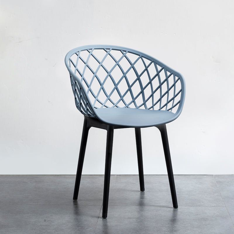 Modern Simple Arm Chair Plastic Dining Arm Chair for Living Room
