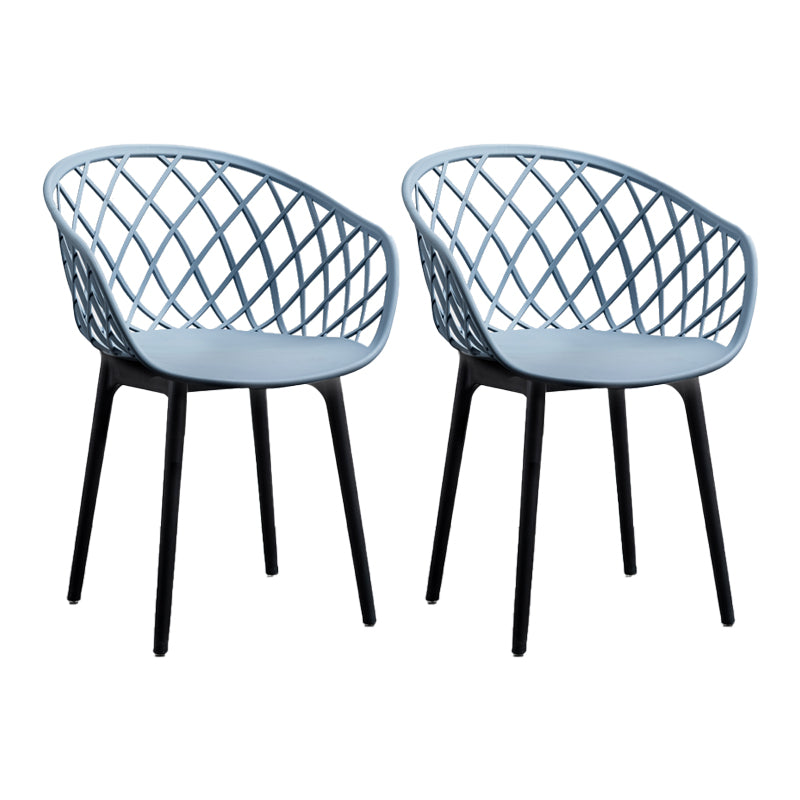 Modern Simple Arm Chair Plastic Dining Arm Chair for Living Room