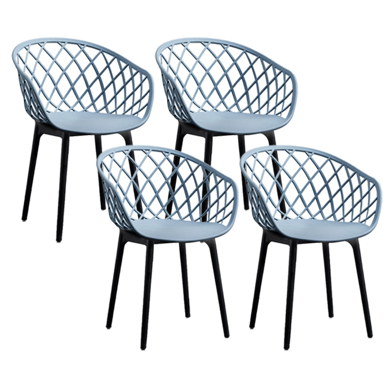 Modern Simple Arm Chair Plastic Dining Arm Chair for Living Room