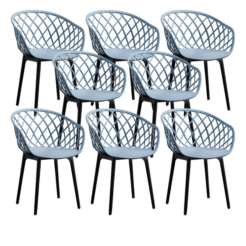 Modern Simple Arm Chair Plastic Dining Arm Chair for Living Room