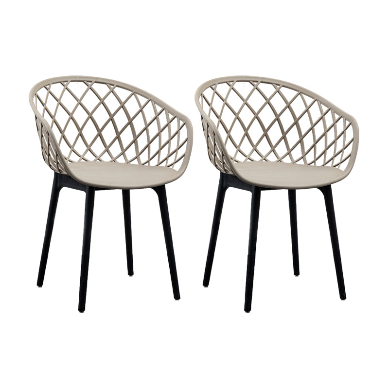Modern Simple Arm Chair Plastic Dining Arm Chair for Living Room