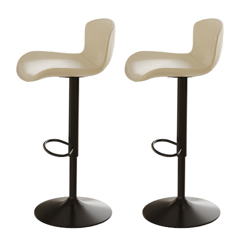 Bucket Barstool Adjustable Height Swivel Barstool with Footrest