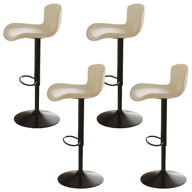 Bucket Barstool Adjustable Height Swivel Barstool with Footrest