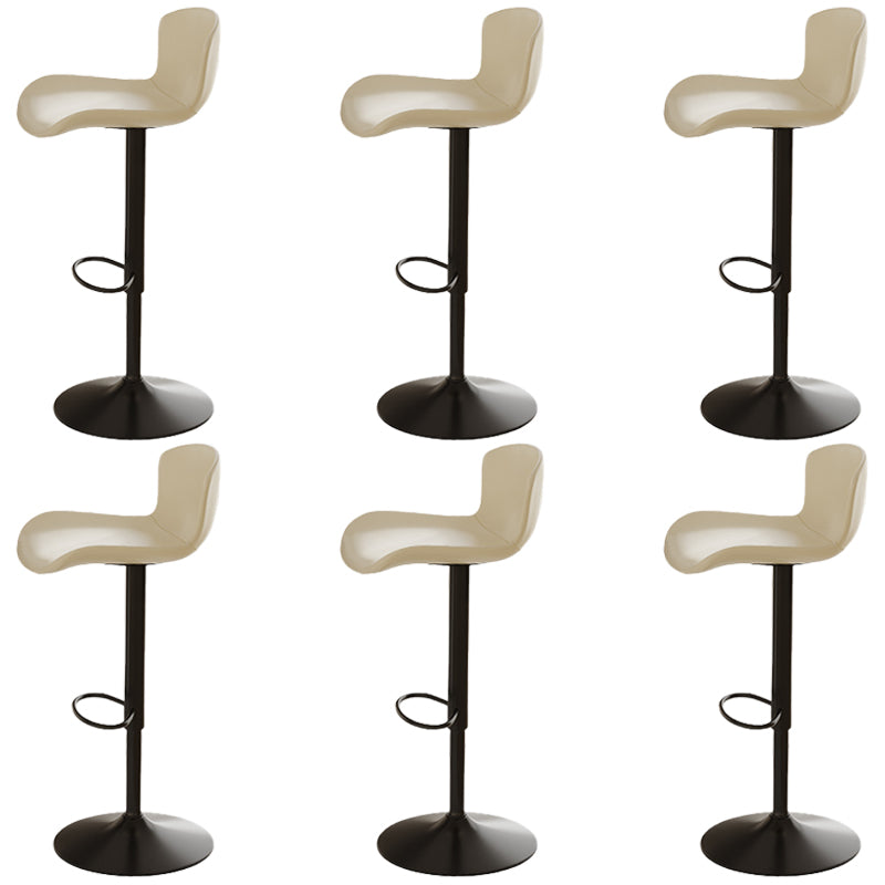 Bucket Barstool Adjustable Height Swivel Barstool with Footrest