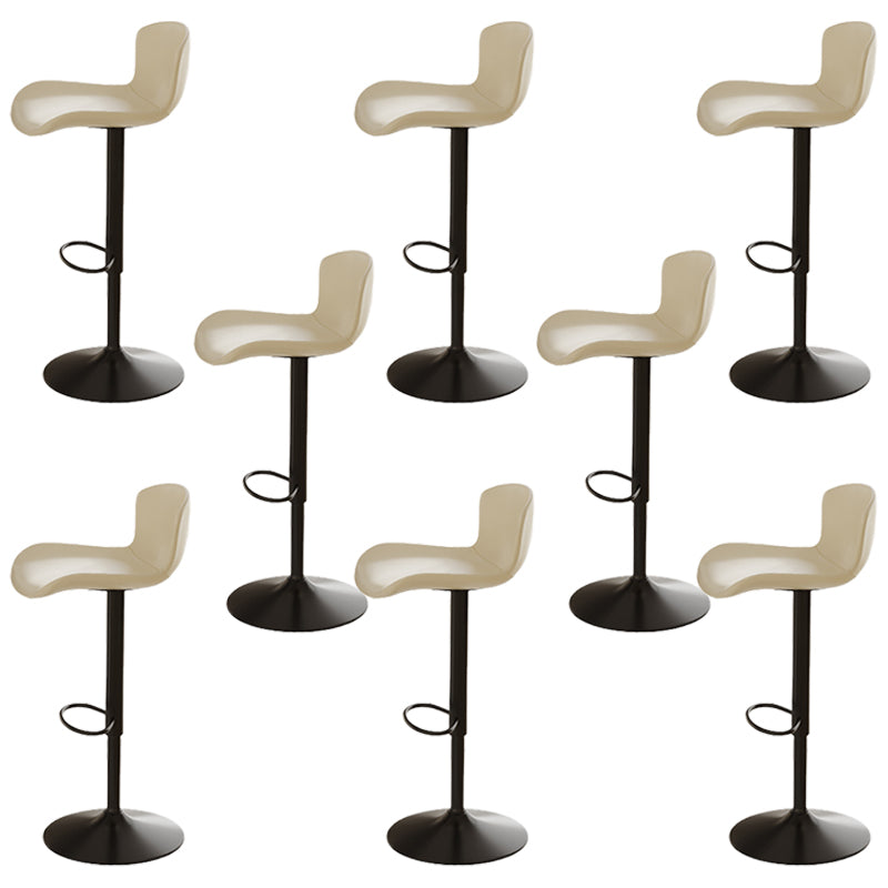 Bucket Barstool Adjustable Height Swivel Barstool with Footrest