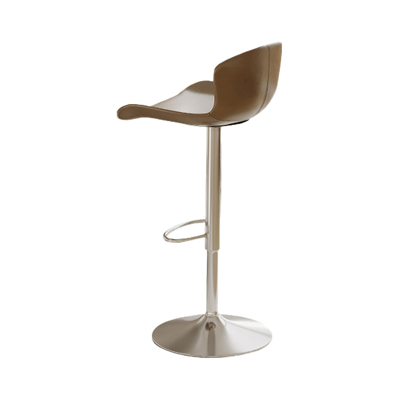 Bucket Barstool Adjustable Height Swivel Barstool with Footrest