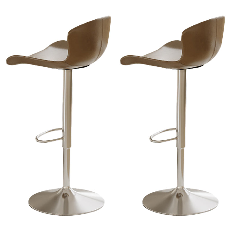 Bucket Barstool Adjustable Height Swivel Barstool with Footrest