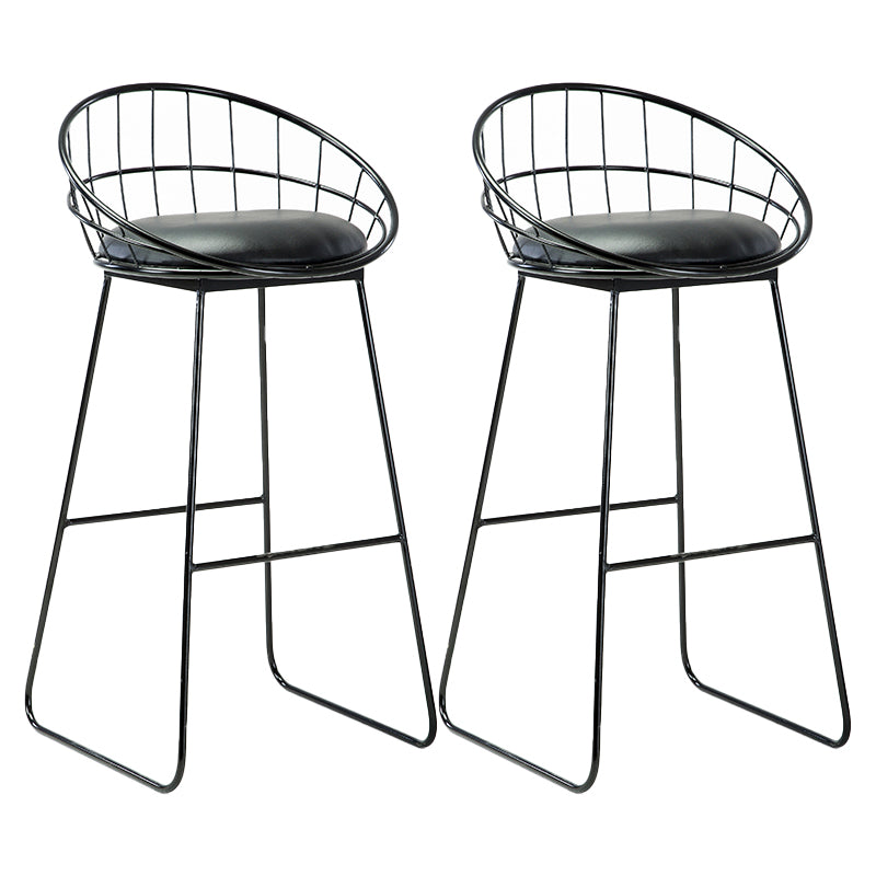 Glam Fabric Bar Stool Bar Height Armless Stool with Metal Base