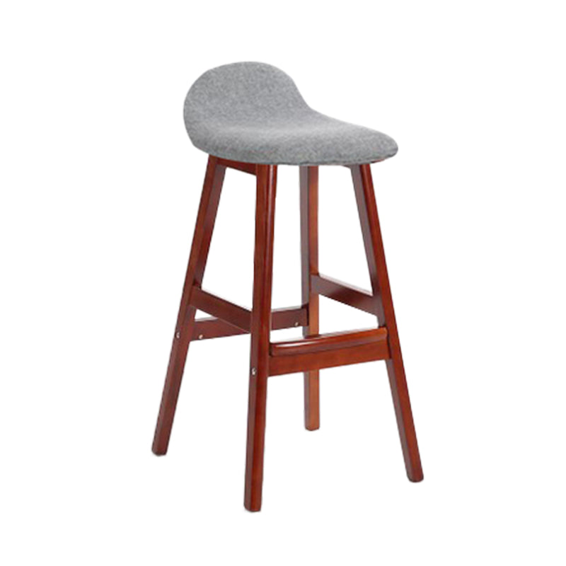 Industrial Solid Wood Bar Stools Upholstered Armless Patio Bar Stool