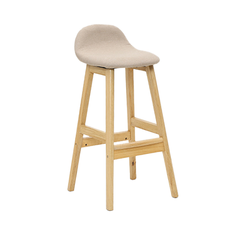 Industrial Solid Wood Bar Stools Upholstered Armless Patio Bar Stool