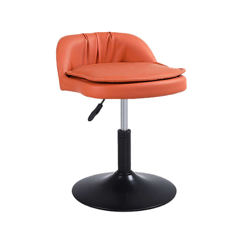 Upholstered Bar Stools Swivel Adjustable Height Patio Bar Stool with Black Base