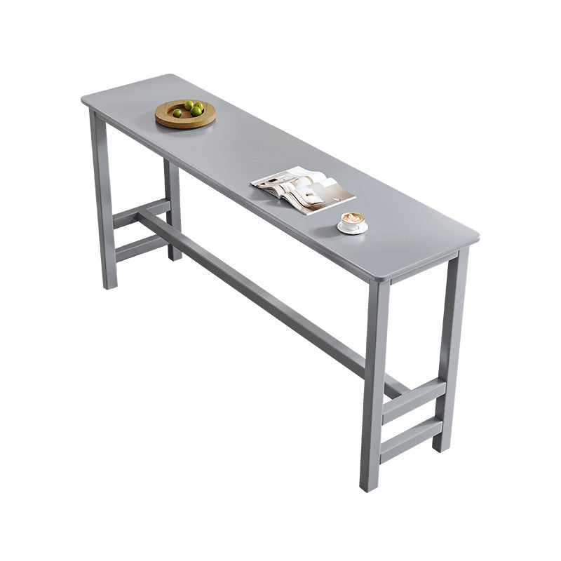Contemporary Bar Dining Table Rectangle Wood Indoor Counter Table