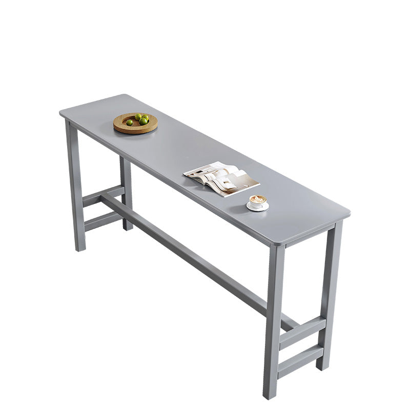 Contemporary Bar Dining Table Rectangle Wood Indoor Counter Table