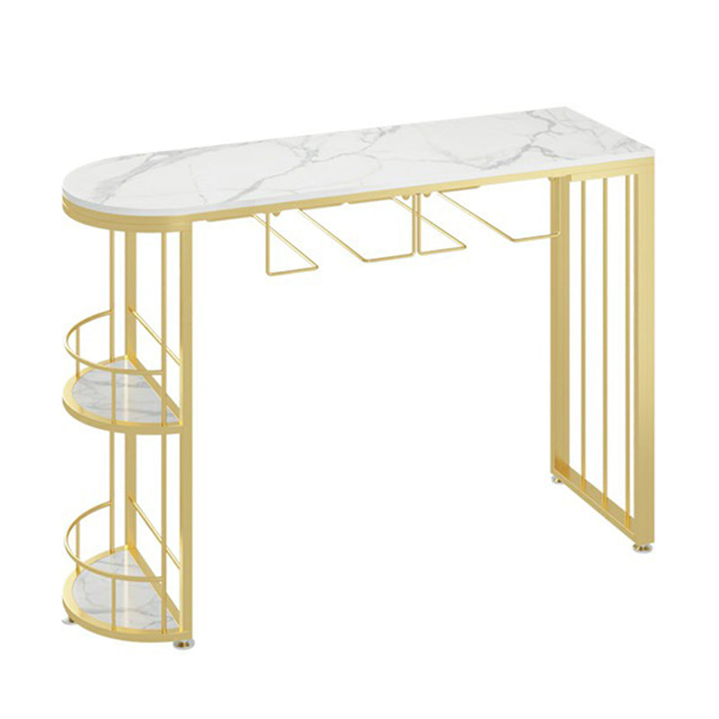 Modern Stone Top Bar Table Set 1/2/3 Pcs Free Form Bar Table and Adjustable Height Stools