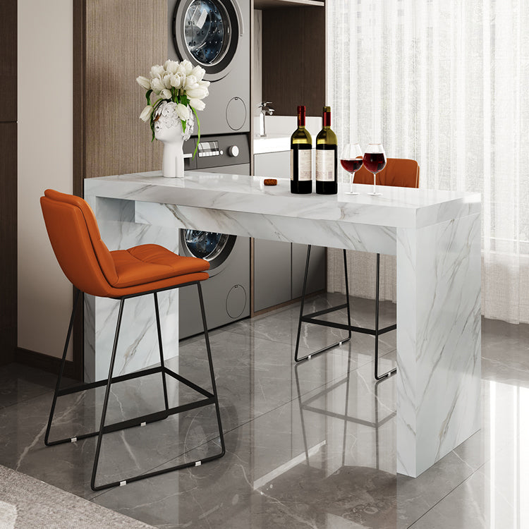 1/2/3 Pieces Pub Table Set Contemporary Rectangular Table and Stool Set