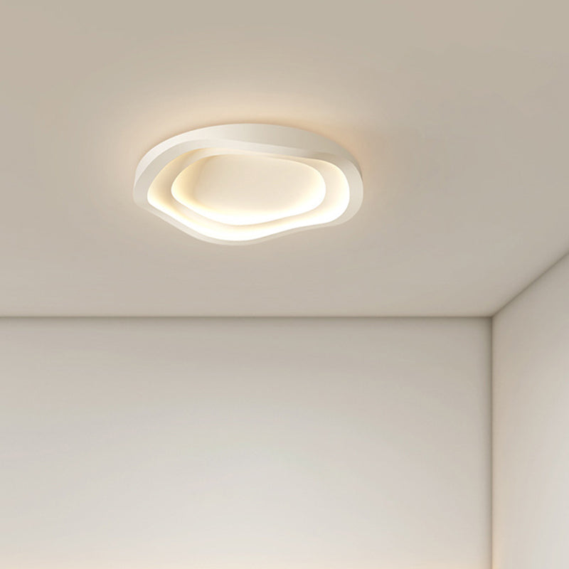Contemporary White Flush Mount Lighting Unique Acrylic Ceiling Light