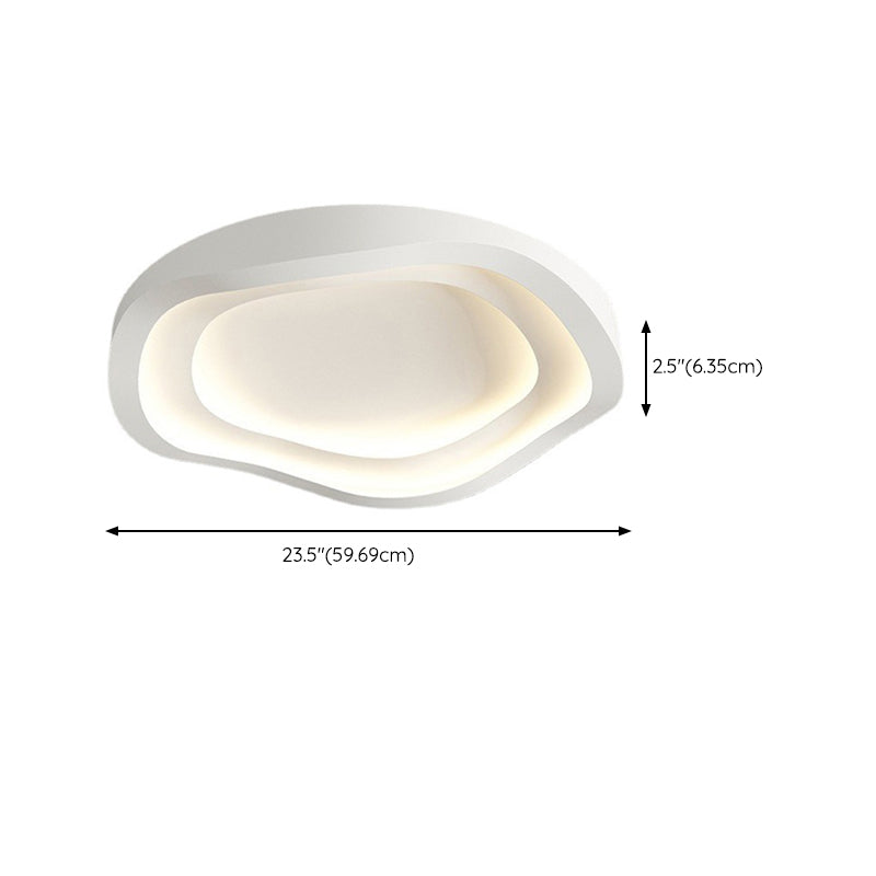 Contemporary White Flush Mount Lighting Unique Acrylic Ceiling Light