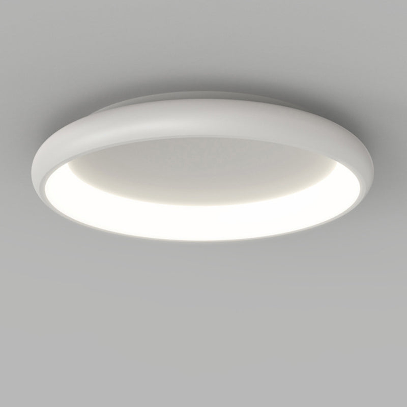 Single Contemporary White Flush Mount Lighting Round Acrylic Ceiling Light