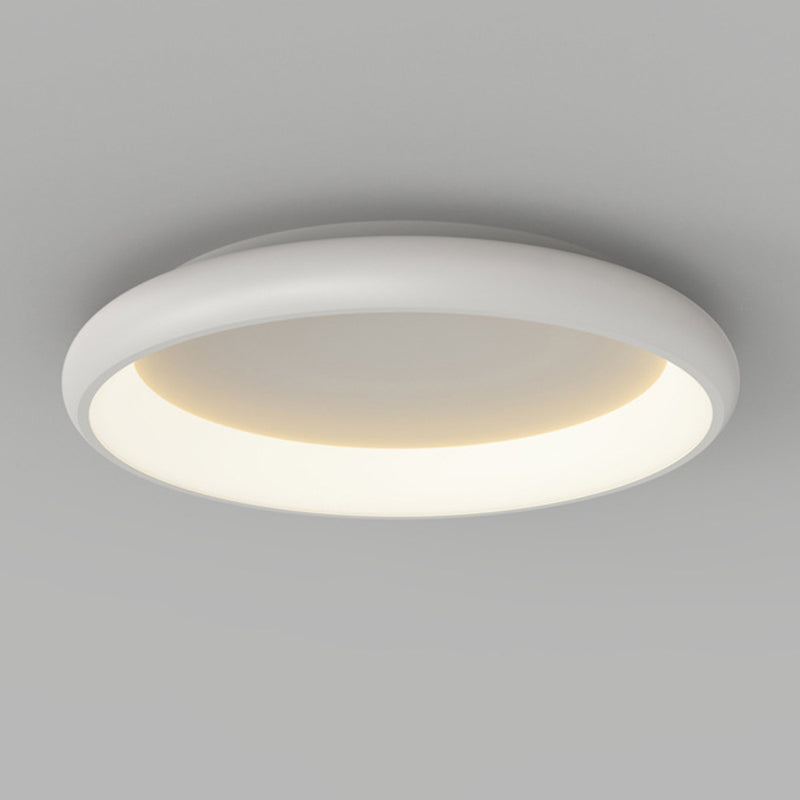 Single Contemporary White Flush Mount Lighting Round Acrylic Ceiling Light