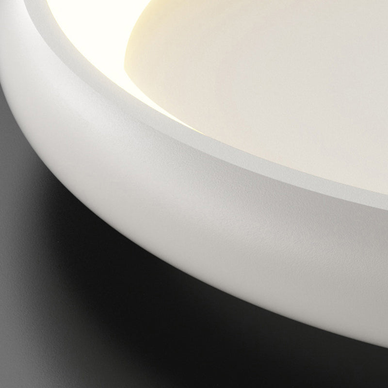 Single Contemporary White Flush Mount Lighting Round Acrylic Ceiling Light