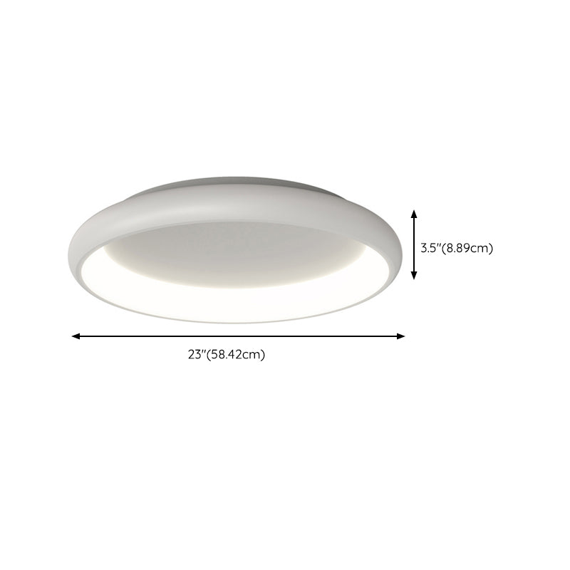 Single Contemporary White Flush Mount Lighting Round Acrylic Ceiling Light