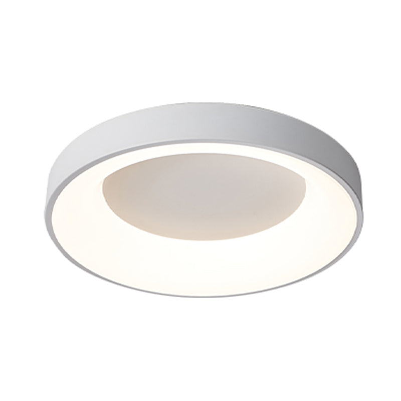 Minimalism LED Flush Mount Round Metal Ceiling Light Fixture for Bedroom