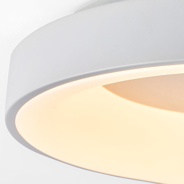 Minimalism LED Flush Mount Round Metal Ceiling Light Fixture for Bedroom