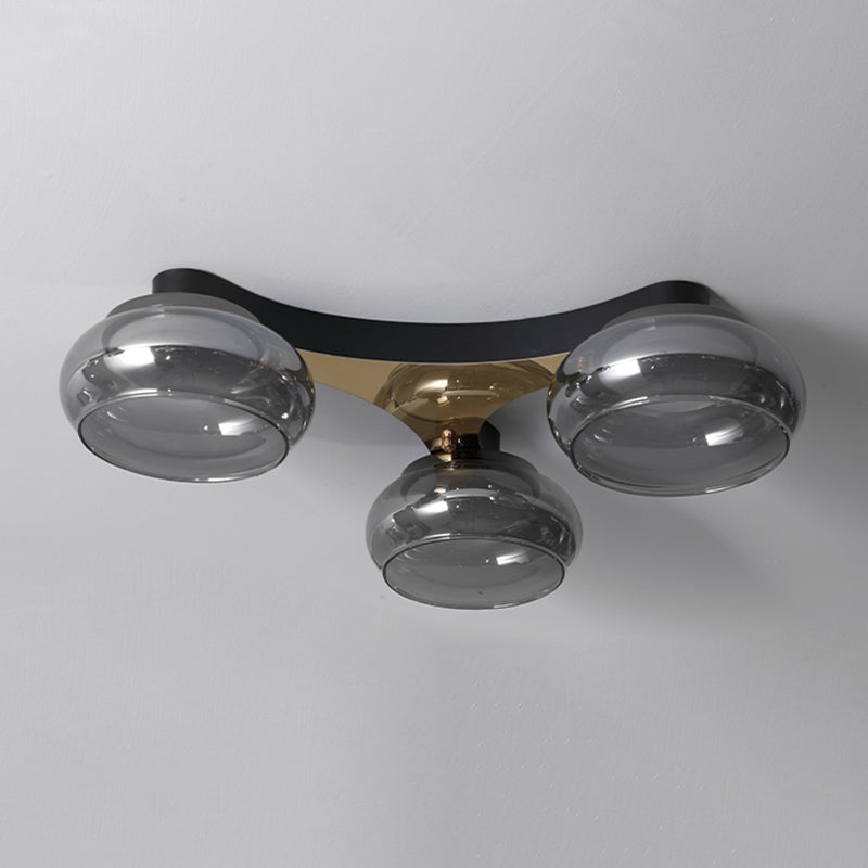 Modernism Flush Mount Glass LED Ceiling Light Fixture for Living Room