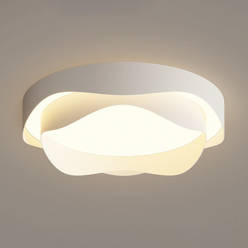 Modern Ceiling Light White LED Ceiling Mount Lamp with Acrylic Shade for Bedroom