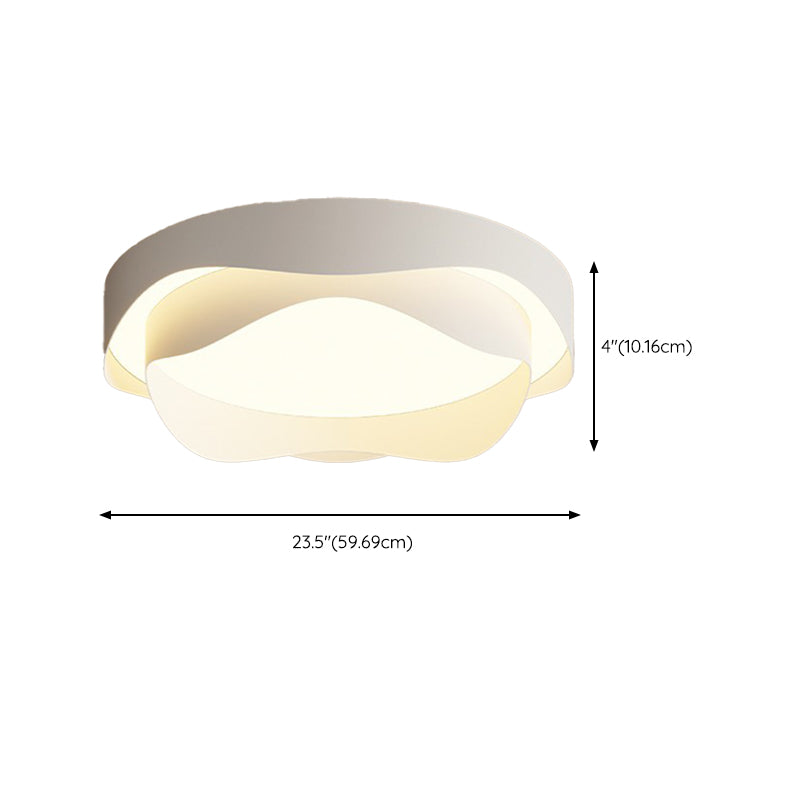 Modern Ceiling Light White LED Ceiling Mount Lamp with Acrylic Shade for Bedroom