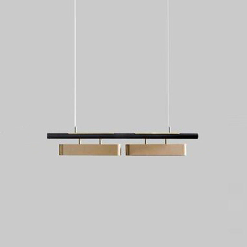 2/3/4-Light Modern Ceiling Light Black Metal Kitchen Island Lighting for Bedroom