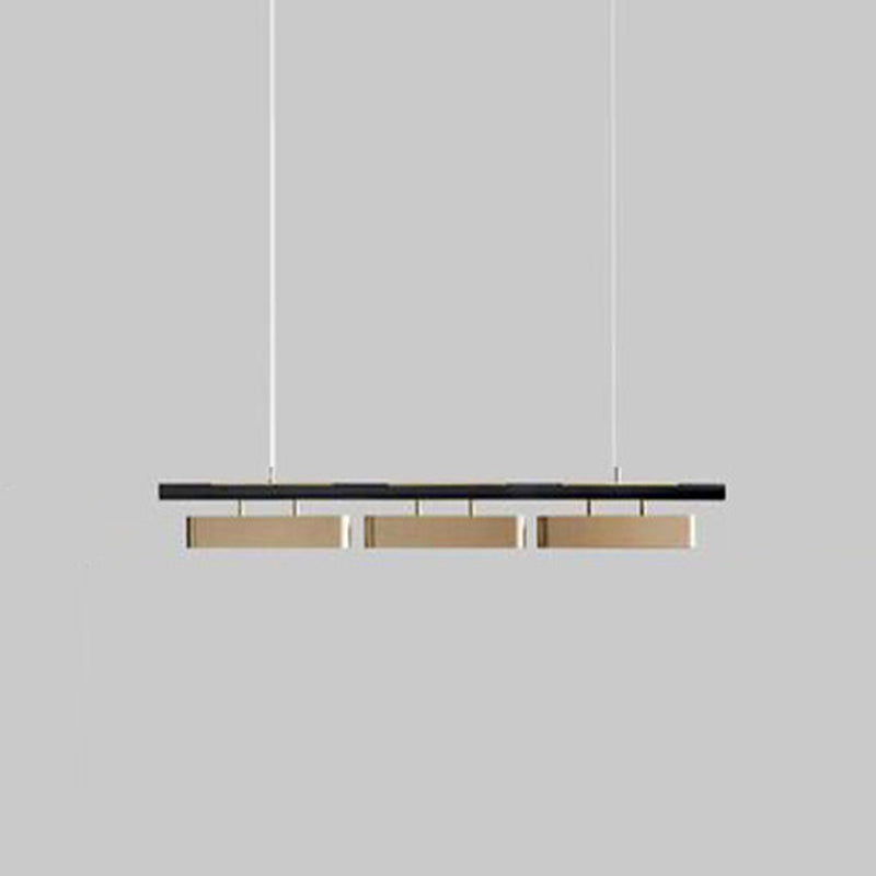 2/3/4-Light Modern Ceiling Light Black Metal Kitchen Island Lighting for Bedroom