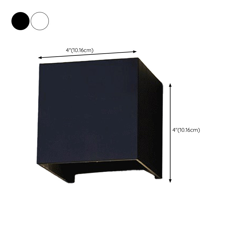Simple Square Outdoor Wall Lamp Metal 1 Light Wall Light Fixture