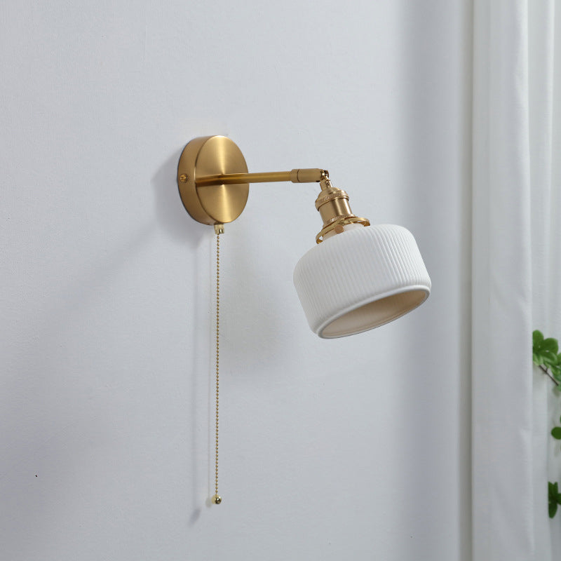 Minimalist Ceramic Wall Light Fixture Modern Wall Light Sconce for Bedroom