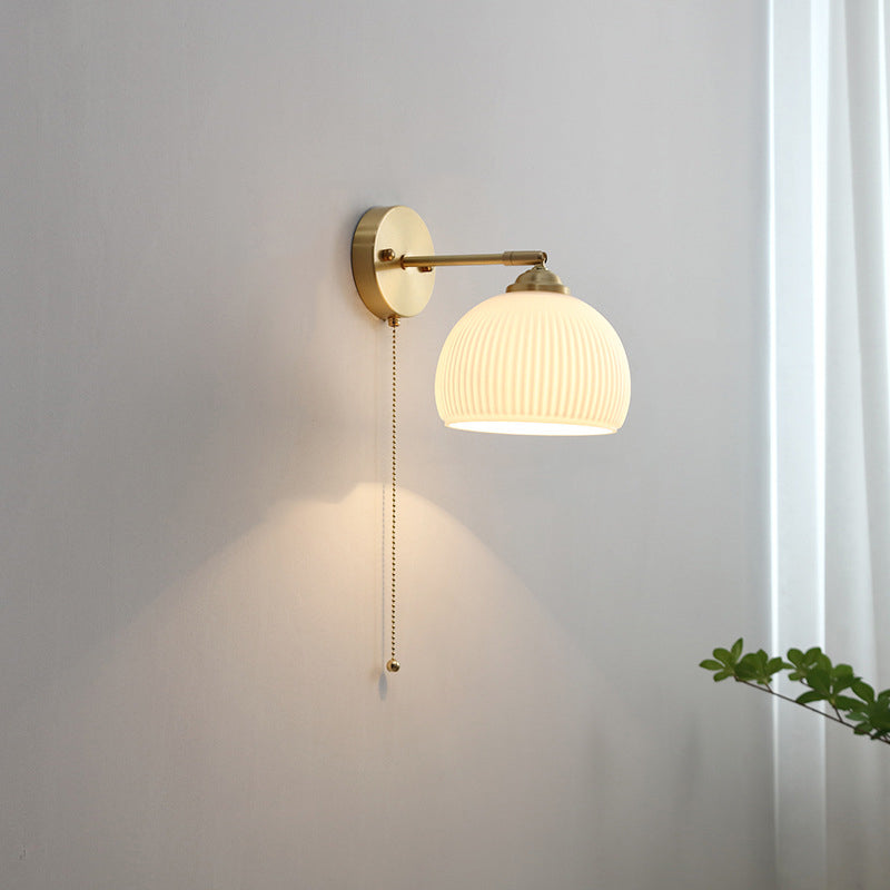 Minimalist Ceramic Wall Light Fixture Modern Wall Light Sconce for Bedroom