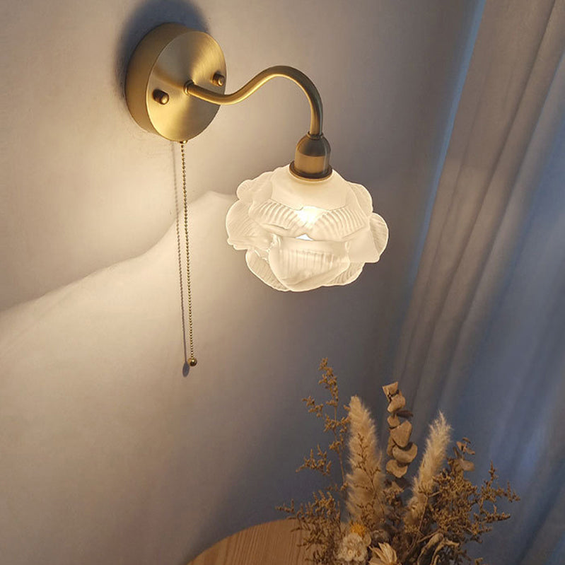 Minimalist Ceramic Wall Light Fixture Modern Wall Light Sconce for Bedroom