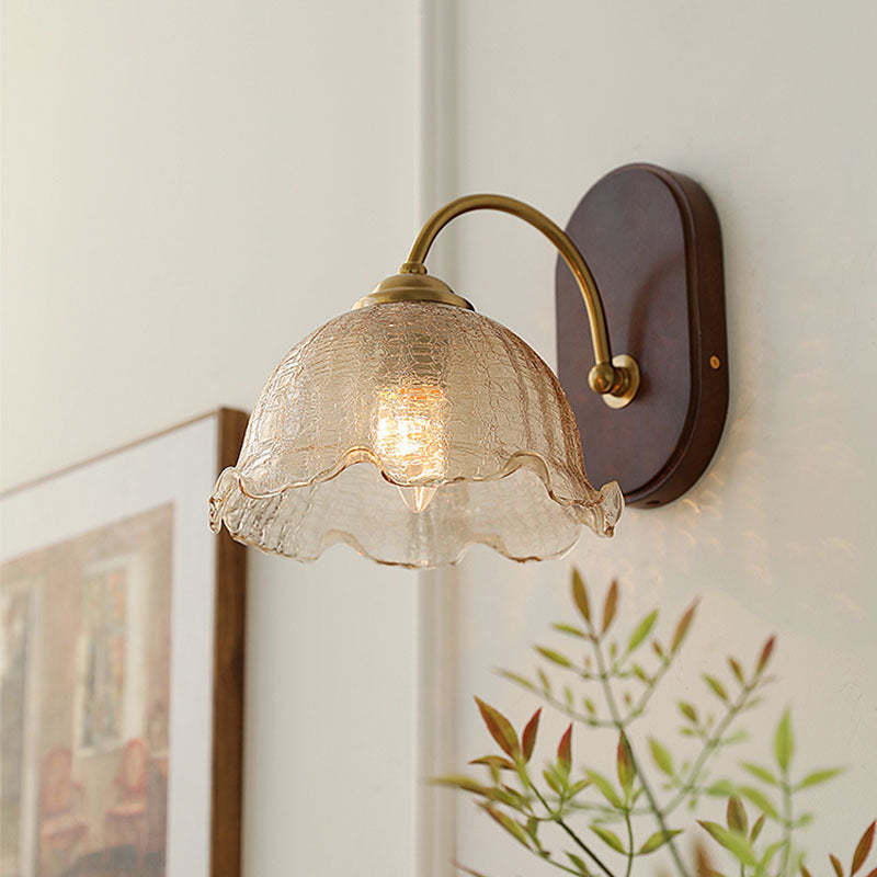 Minimalist Glass Shade Wall Light Fixture Modern Wall Light Sconce for Bedroom