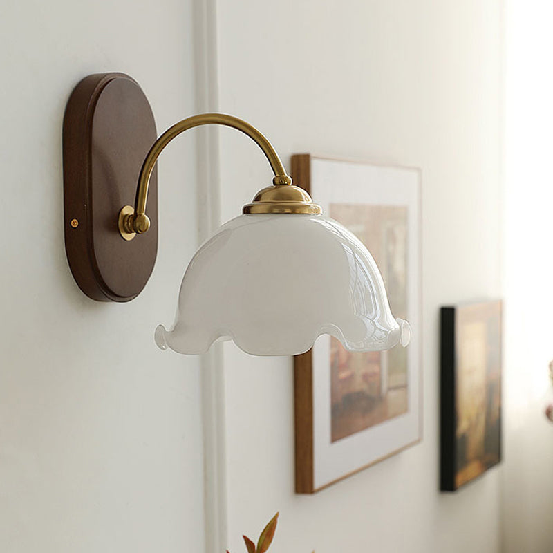 Minimalist Glass Shade Wall Light Fixture Modern Wall Light Sconce for Bedroom