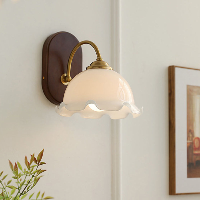 Minimalist Glass Shade Wall Light Fixture Modern Wall Light Sconce for Bedroom