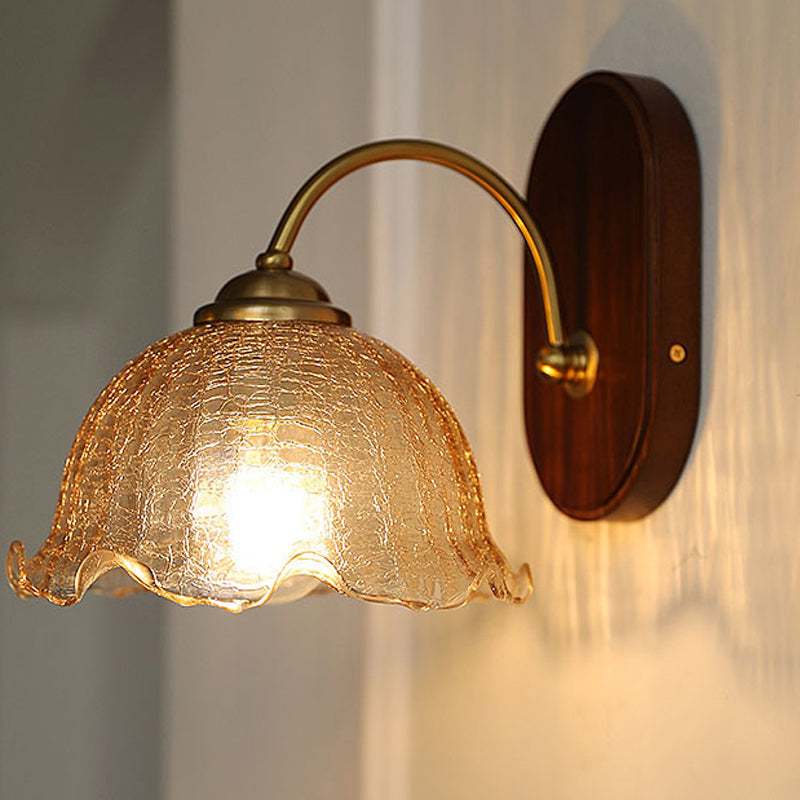 Minimalist Glass Shade Wall Light Fixture Modern Wall Light Sconce for Bedroom