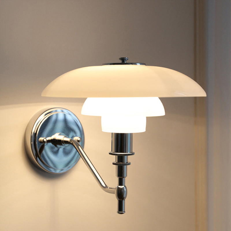 Simple Glass Shade Wall Light Fixture Modern Wall Light Sconce for Bedroom