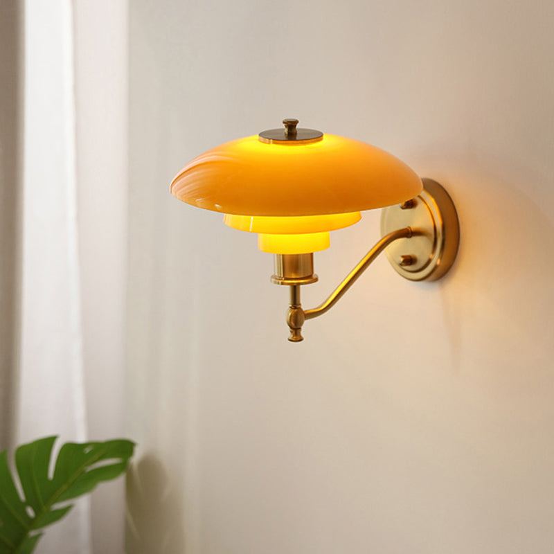 Simple Glass Shade Wall Light Fixture Modern Wall Light Sconce for Bedroom