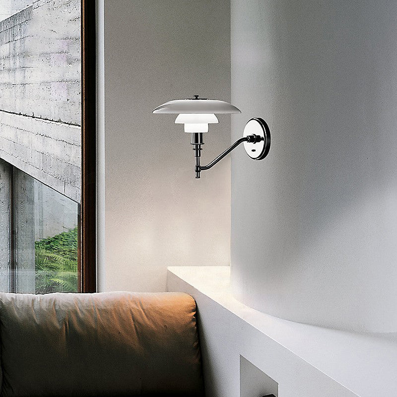 Simple Glass Shade Wall Light Fixture Modern Wall Light Sconce for Bedroom