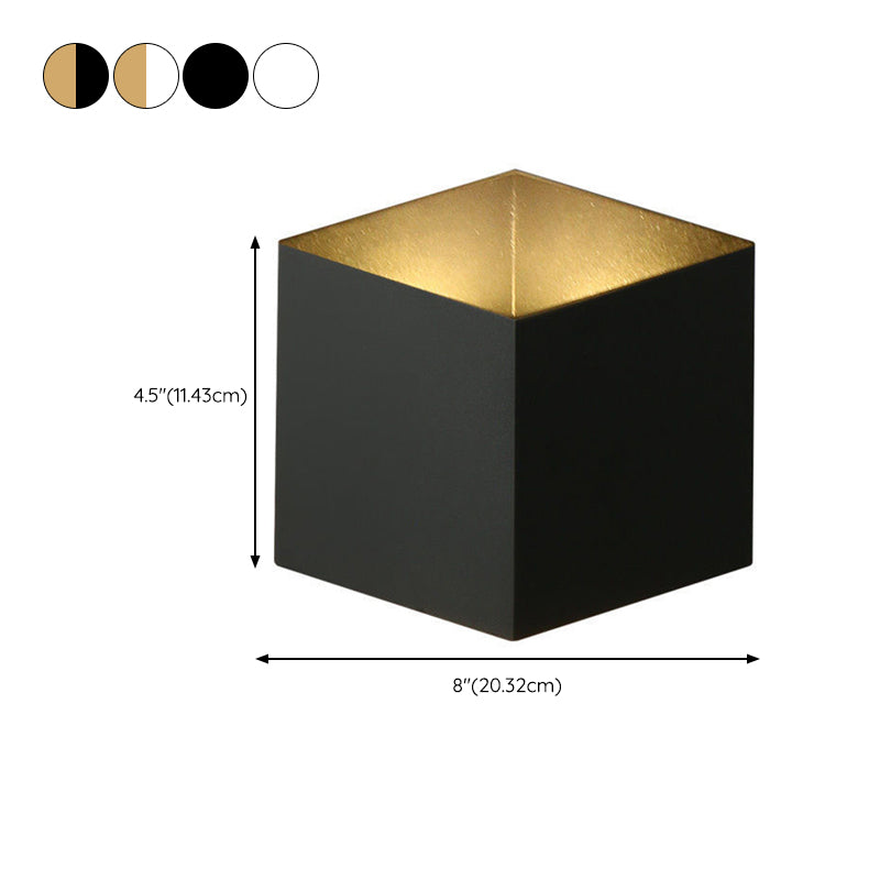 Geometric Shape Wall Lamp Modern Style Metal 2 Lights Wall Lights in White/Black