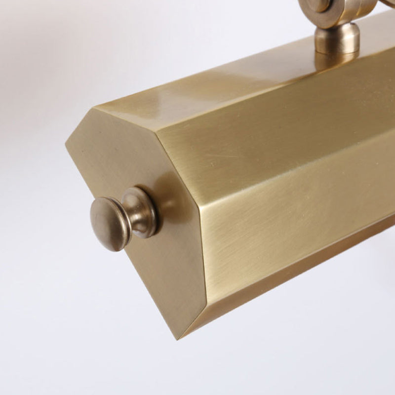 Geometric Shape Metal Vanity Light Modern Style 2 Lights Vanity Light Fixture in Brass