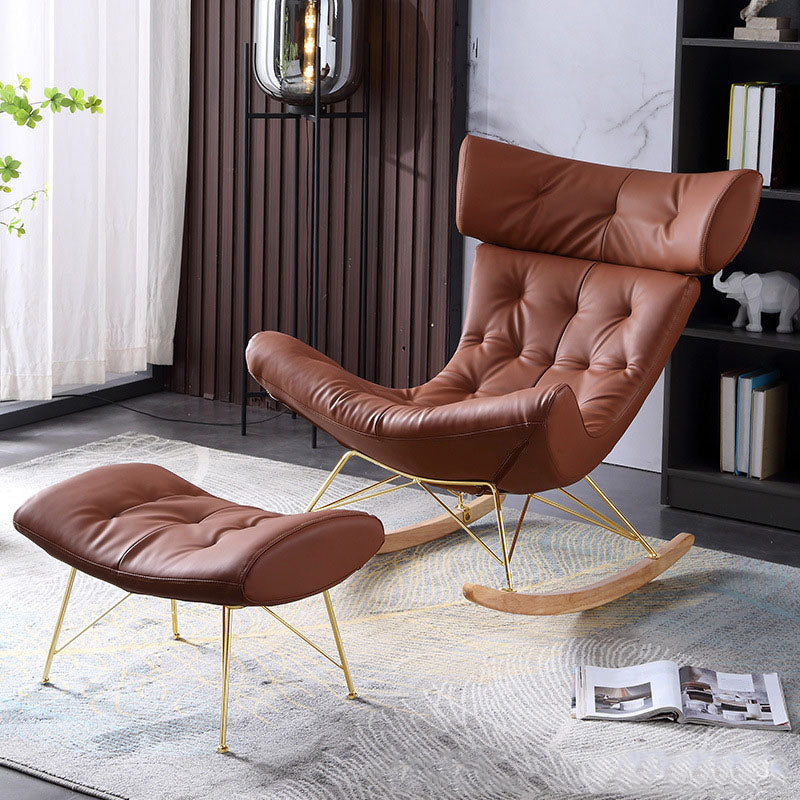Light Luxury Style Modern Lazy Sofa Chair Lounge Leisure Rocking Chair for Living Room